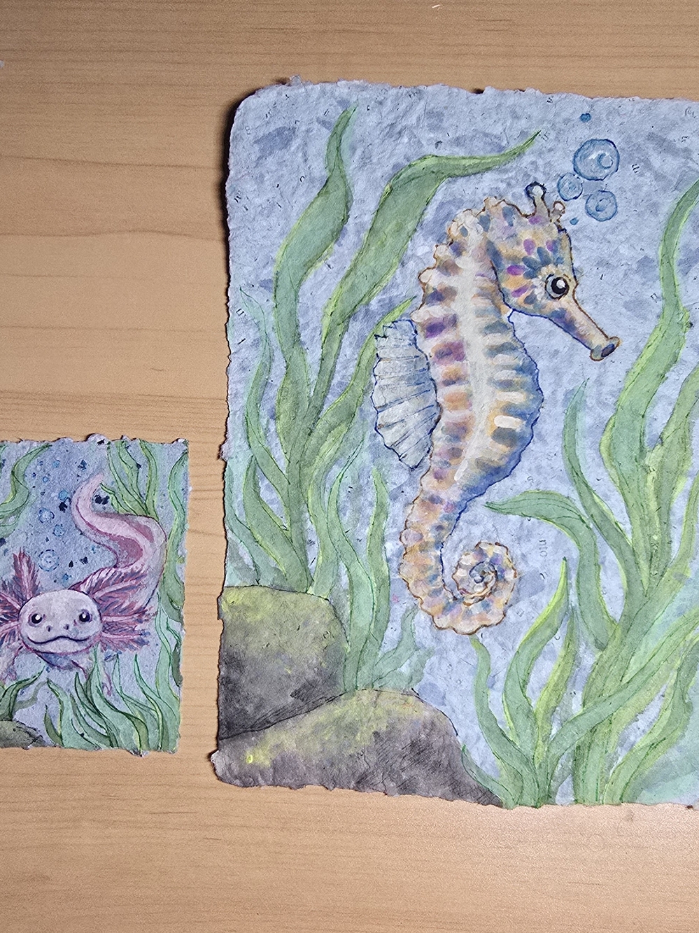 Custom Comm. Seahorse & Axolotl